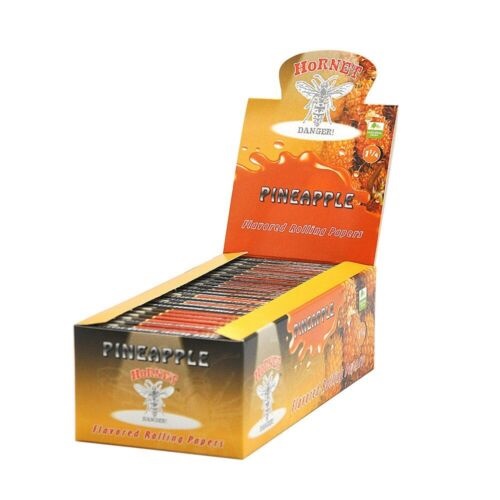 Hornet Pineapples flavored rolling papers Natural Gum 1 14 size 50 booklets 50 leaves per booklet