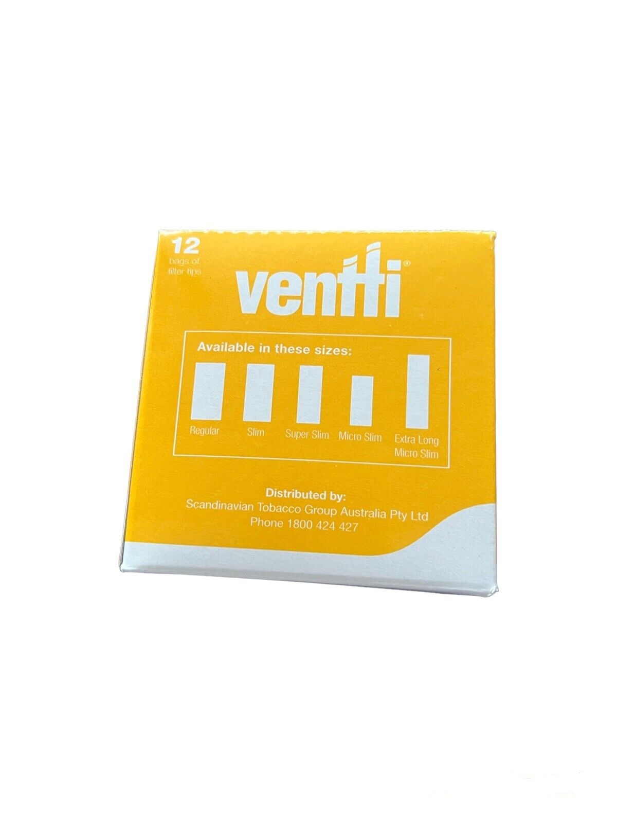 1106 Ventti slim 12 bags of filter tips 140 filter tios per bag..
